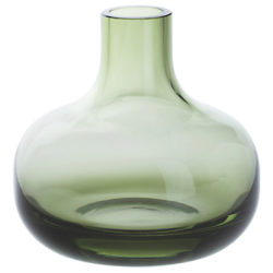 Dartington Crystal Aurora Medium Posy Vase, H13cm, Olive